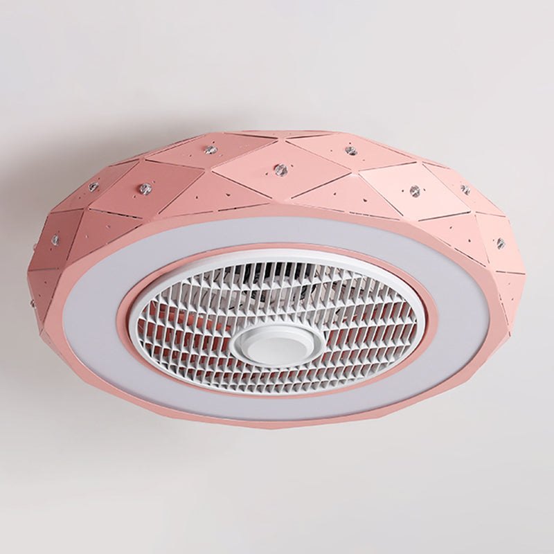 1 Light Ceiling Fan Light Modern Style Metal Ceiling Fan Light for Bedroom