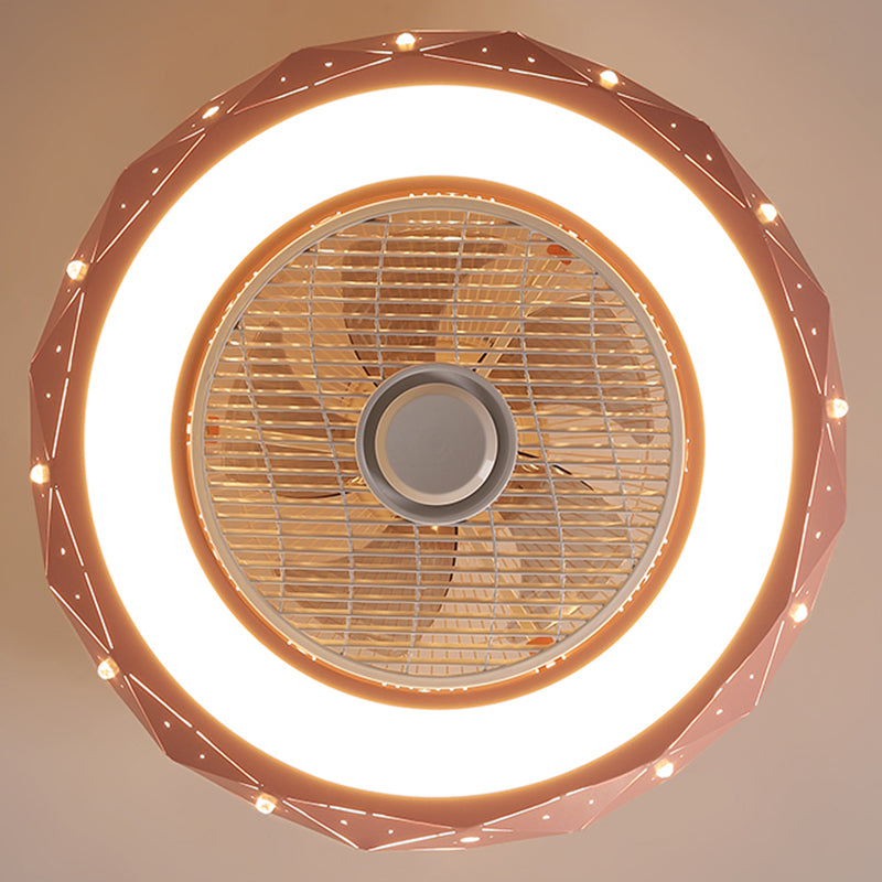 1 Light Ceiling Fan Light Modern Style Metal Ceiling Fan Light for Bedroom