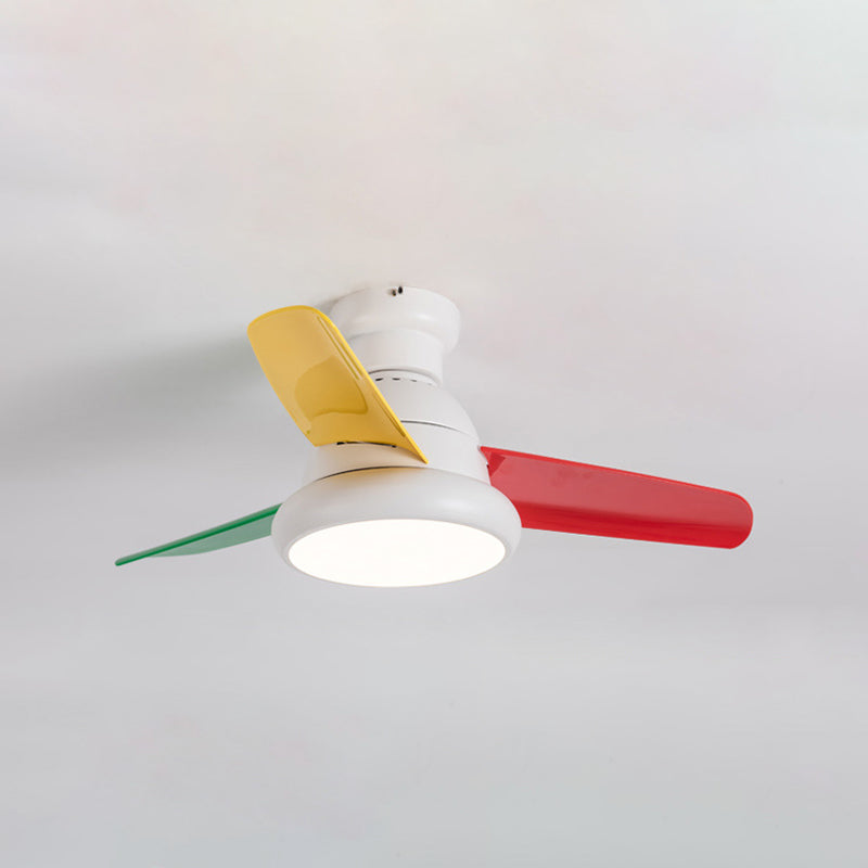 Metal Ceiling Fan Light Modern Style 1 Light Ceiling Fan Light for Bedroom