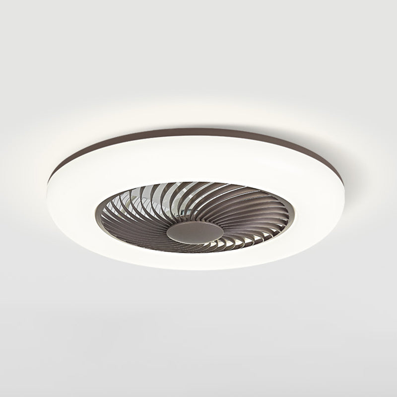 Metal Ceiling Fan Light Modern Style 1 Light Ceiling Fan Light for Dining Room