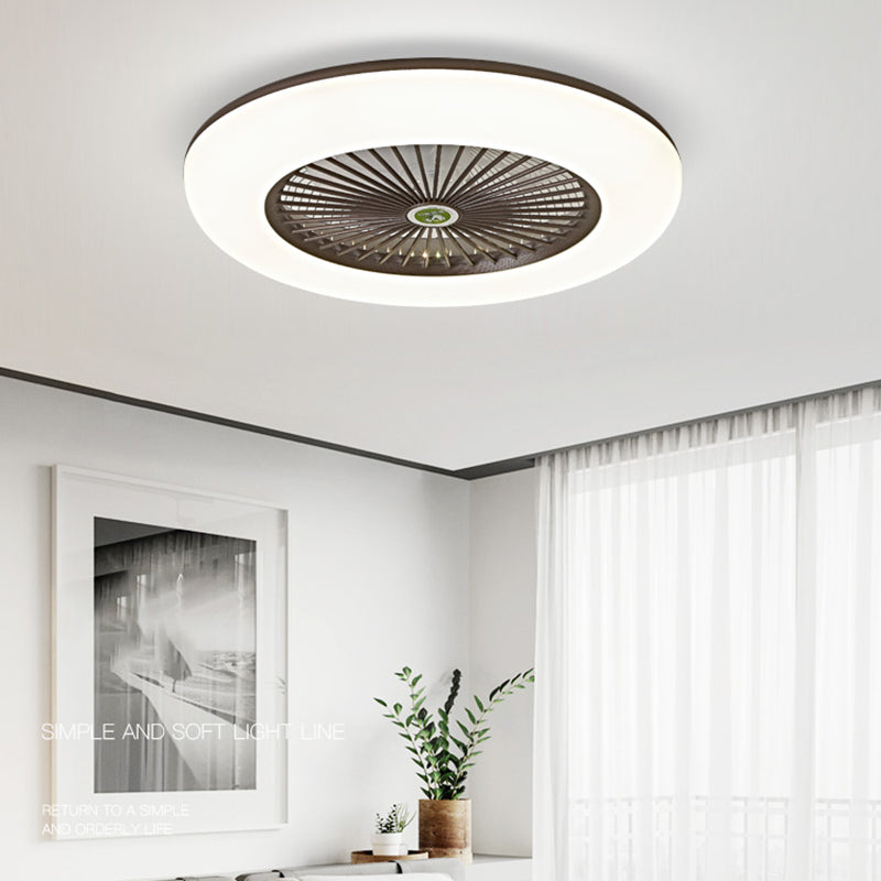Metal Ceiling Fan Light Modern Style 1 Light Ceiling Fan Light for Dining Room