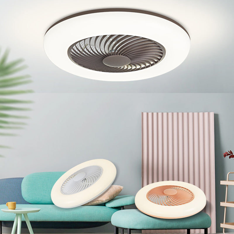 Metal Ceiling Fan Light Modern Style 1 Light Ceiling Fan Light for Dining Room