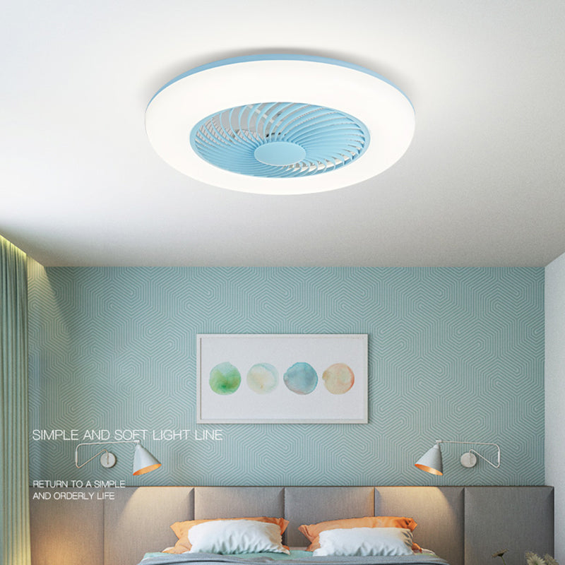 Metal Ceiling Fan Light Modern Style 1 Light Ceiling Fan Light for Dining Room