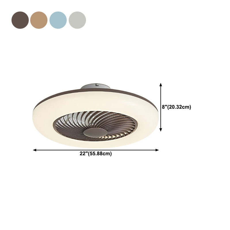 Metal Ceiling Fan Light Modern Style 1 Light Ceiling Fan Light for Dining Room