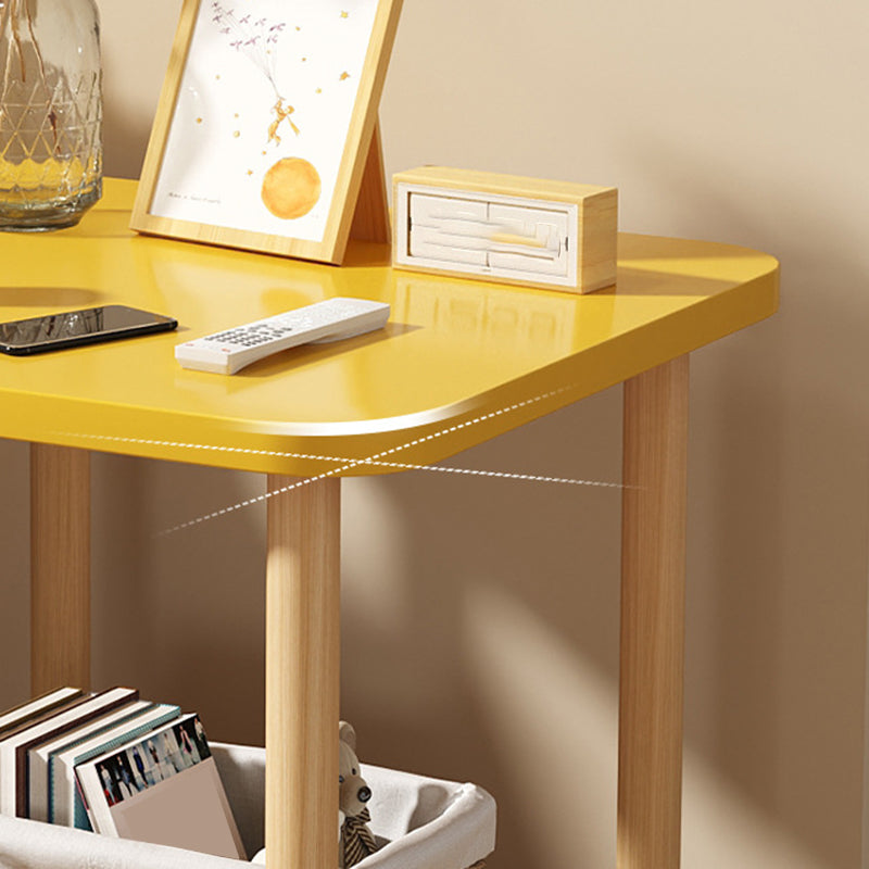 Nordic Square/Round Wood End Table 20.87" H 2-Tier Side Table