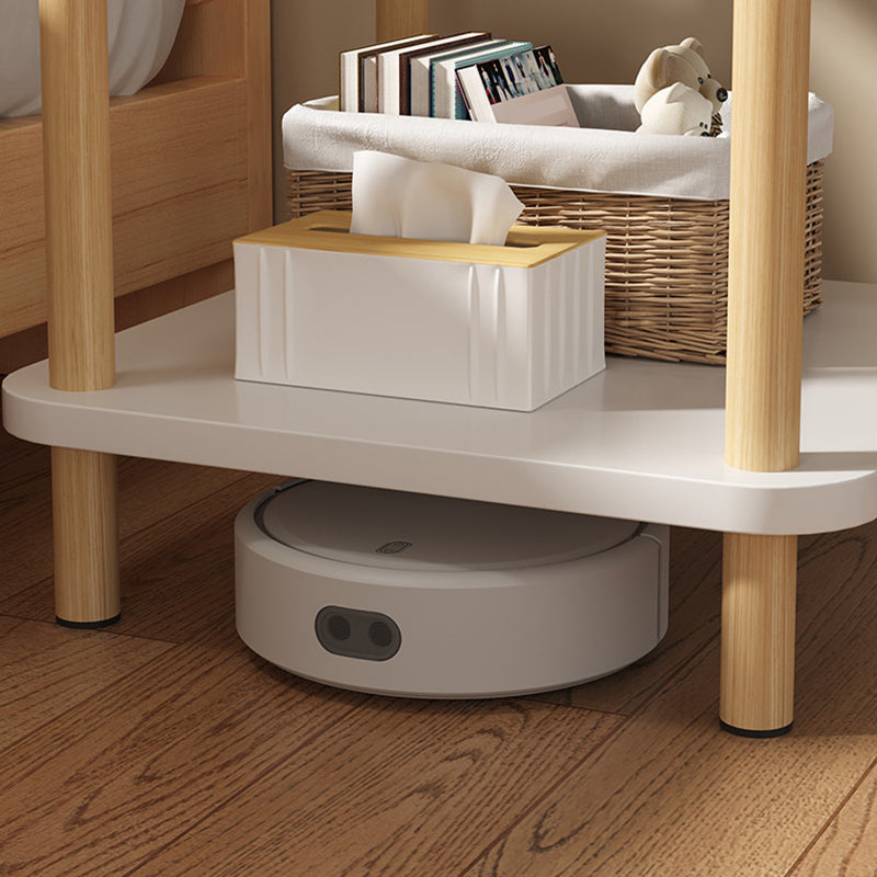 Nordic Square/Round Wood End Table 20.87" H 2-Tier Side Table