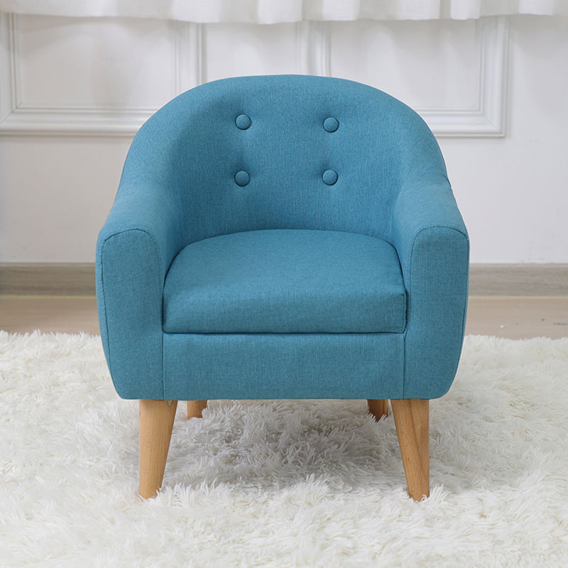 Contemporary Cotton Blend Tufted Split-Back Settee Couch for Children