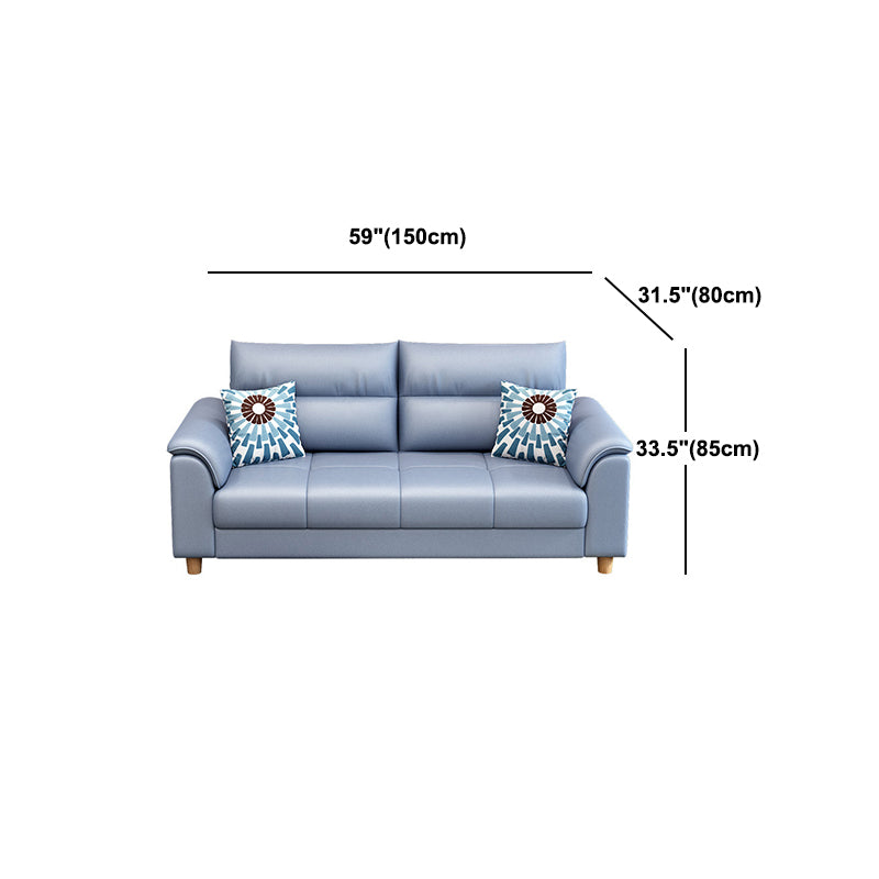Fabric Cushion Back Sectional Sofa 33.46"High Cushion Back Sofa with Storage