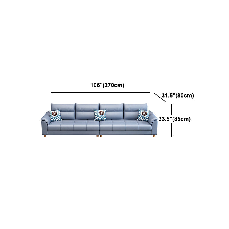 Fabric Cushion Back Sectional Sofa 33.46"High Cushion Back Sofa with Storage