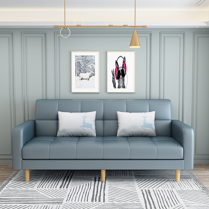Fabric Square Arm Sectional Sofa 31.5"High Modern Tufted Split-Back Sofa with Storage