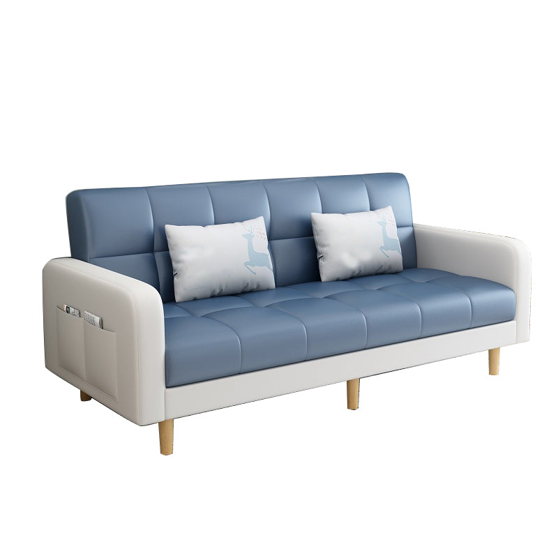 Fabric Square Arm Sectional Sofa 31.5"High Modern Tufted Split-Back Sofa with Storage