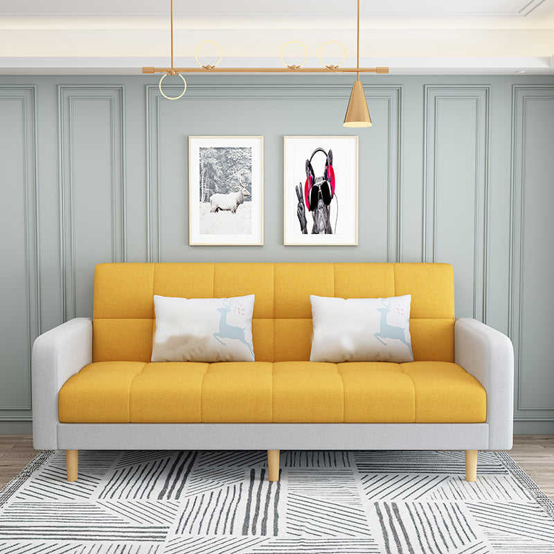 Fabric Square Arm Sectional Sofa 31.5"High Modern Tufted Split-Back Sofa with Storage