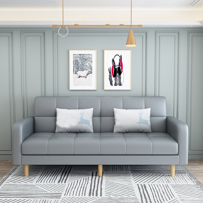 Fabric Square Arm Sectional Sofa 31.5"High Modern Tufted Split-Back Sofa with Storage