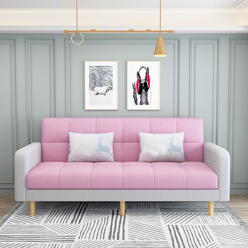 Fabric Square Arm Sectional Sofa 31.5"High Modern Tufted Split-Back Sofa with Storage