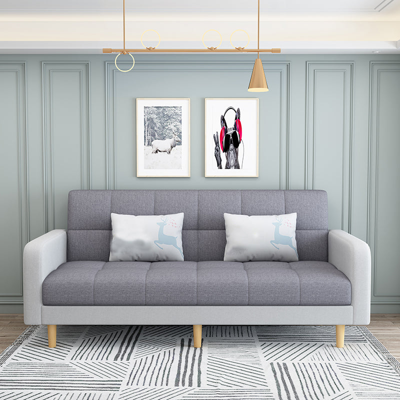 Fabric Square Arm Sectional Sofa 31.5"High Modern Tufted Split-Back Sofa with Storage