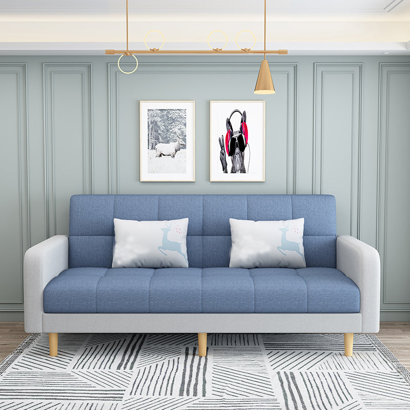 Fabric Square Arm Sectional Sofa 31.5"High Modern Tufted Split-Back Sofa with Storage
