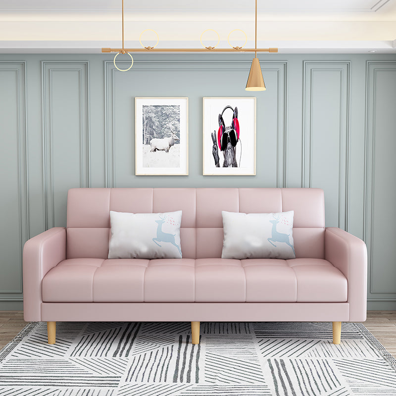 Fabric Square Arm Sectional Sofa 31.5"High Modern Tufted Split-Back Sofa with Storage