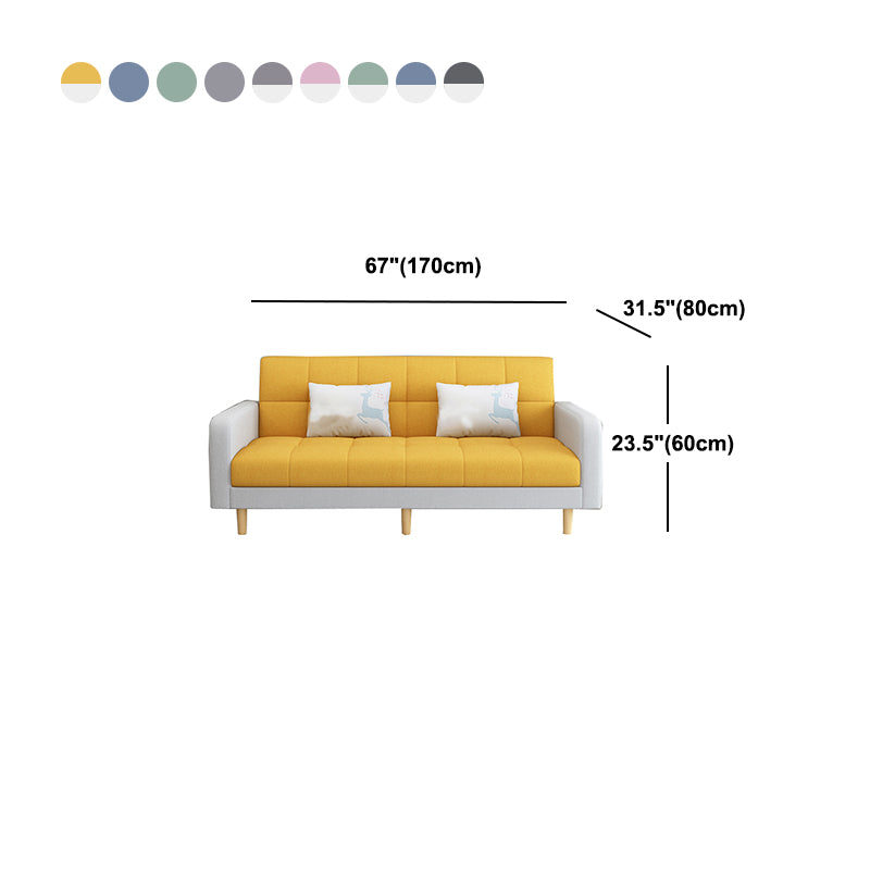 Fabric Square Arm Sectional Sofa 31.5"High Modern Tufted Split-Back Sofa with Storage