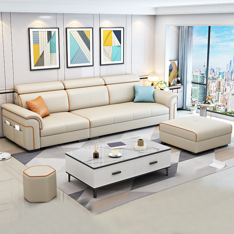 112.2"W √ó 59.06"D √ó 59.06"H Pillow Top Arm Sectionals with Slipcovers and Storage