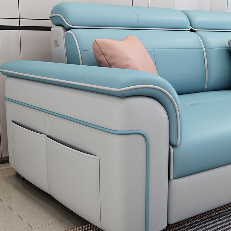 112.2"W √ó 59.06"D √ó 59.06"H Pillow Top Arm Sectionals with Slipcovers and Storage