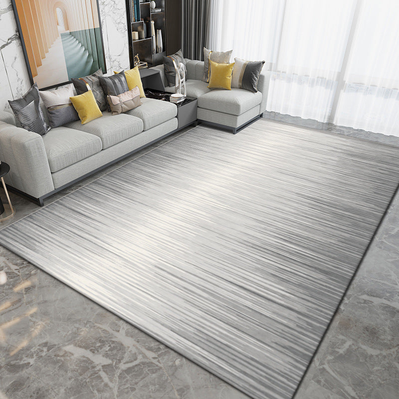 Light Grey Modern Rug Polyester Graphic Indoor Rug Washable Rug for Sitting Room