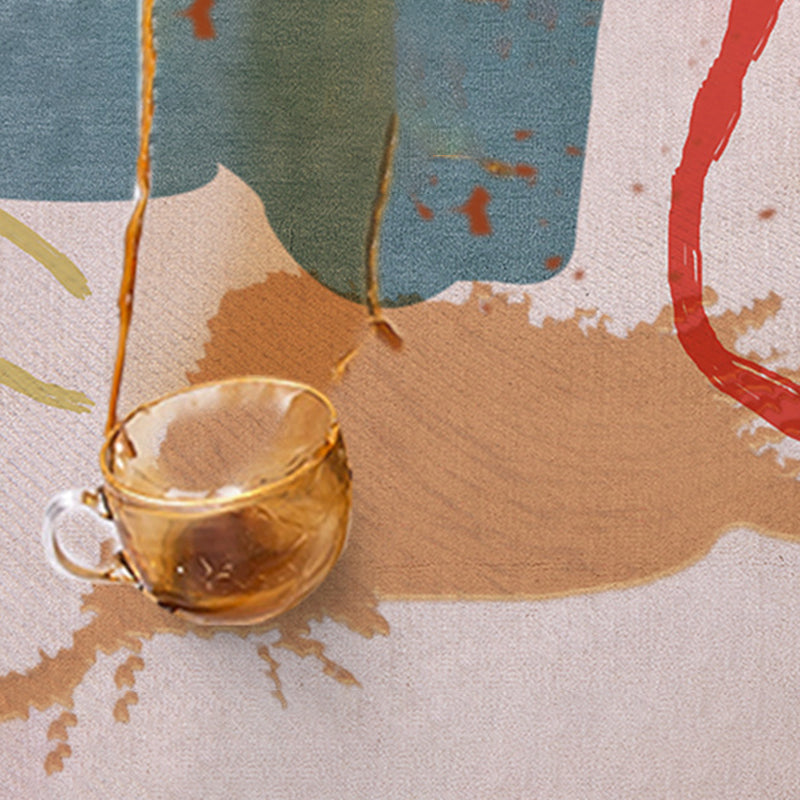 Light Grey Modern Rug Polyester Graphic Indoor Rug Washable Rug for Sitting Room