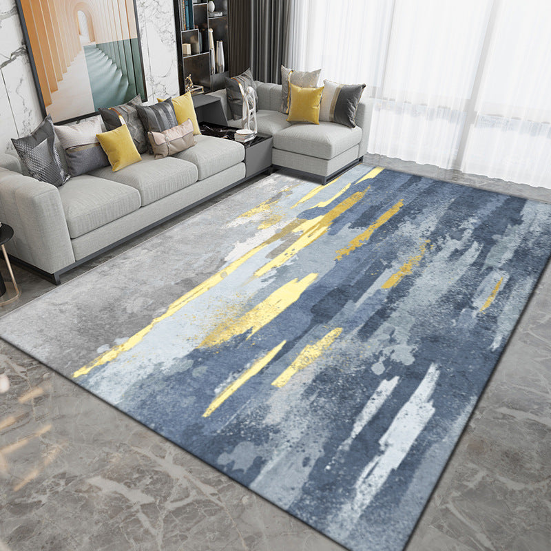 Light Grey Modern Rug Polyester Graphic Indoor Rug Washable Rug for Sitting Room