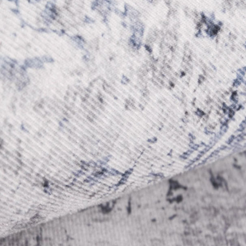 Retro Round Rug Medallion Print Polyester Carpet Non-Slip Backing Area Rug for Living Room