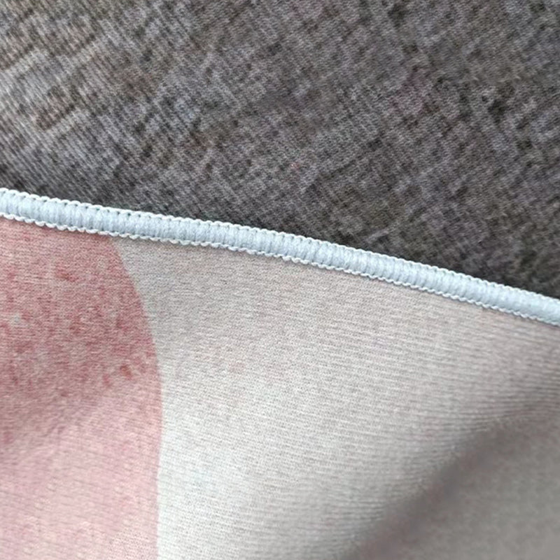 Gray Modern Rug Polyester Abstract Graphic Rug Washable Rug for Sitting Room