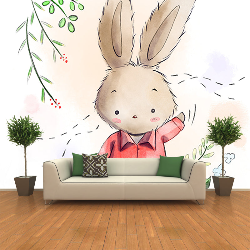 Illustration Animals Mural Mildew Resistant Wallpaper Sleeping Room Wall Mural