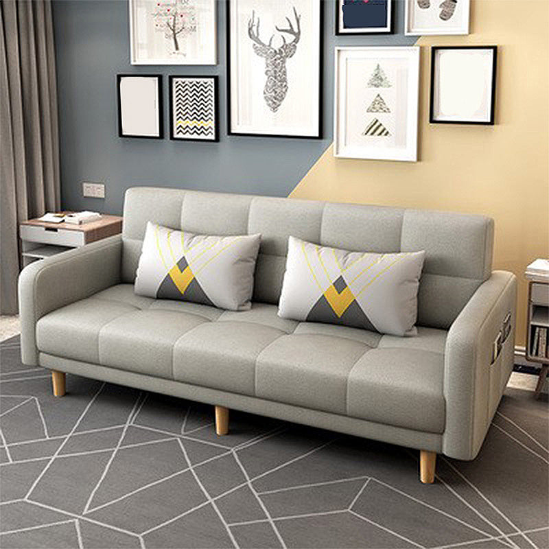 Scandinavian Tight Back Square Arm Sofa/Sectional with Storage and Convertible