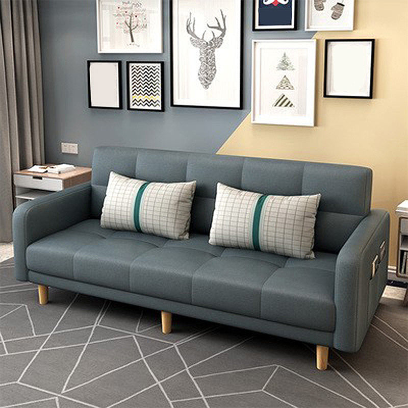 Scandinavian Tight Back Square Arm Sofa/Sectional with Storage and Convertible