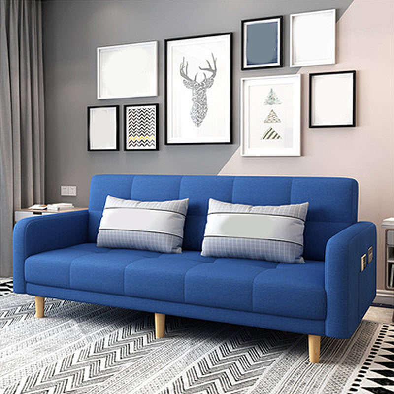 Scandinavian Tight Back Square Arm Sofa/Sectional with Storage and Convertible