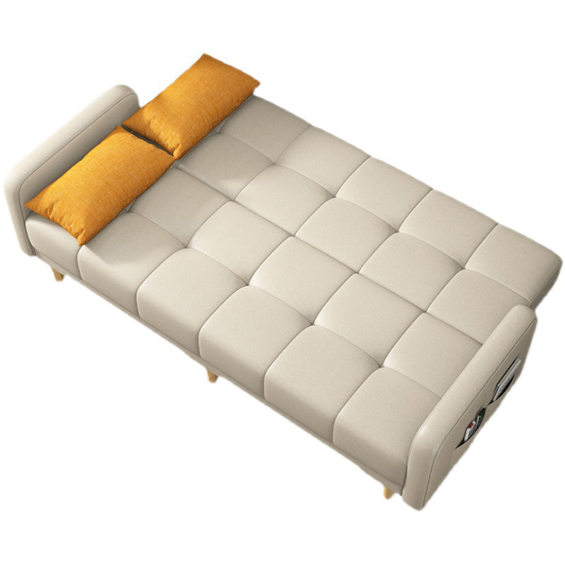 Scandinavian Tight Back Square Arm Sofa/Sectional with Storage and Convertible