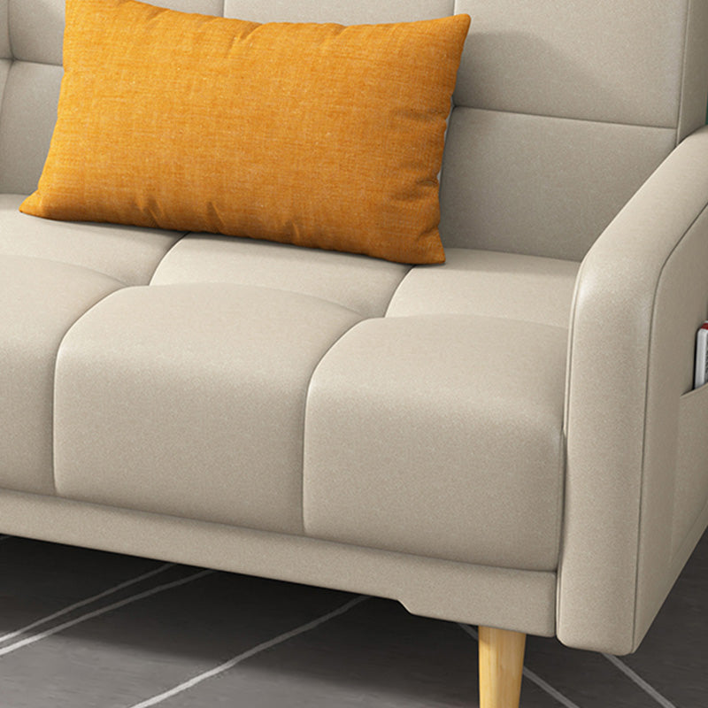 Scandinavian Tight Back Square Arm Sofa/Sectional with Storage and Convertible