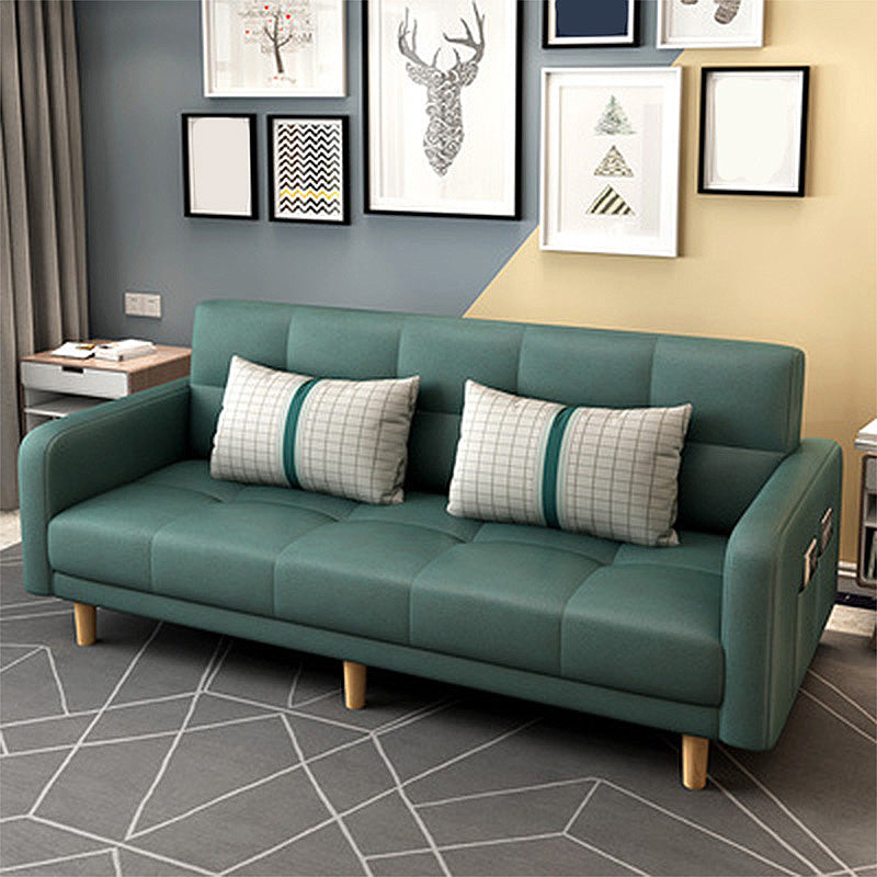 Scandinavian Tight Back Square Arm Sofa/Sectional with Storage and Convertible