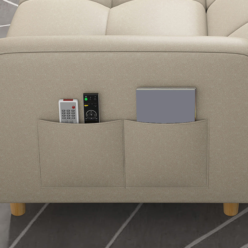 Scandinavian Tight Back Square Arm Sofa/Sectional with Storage and Convertible