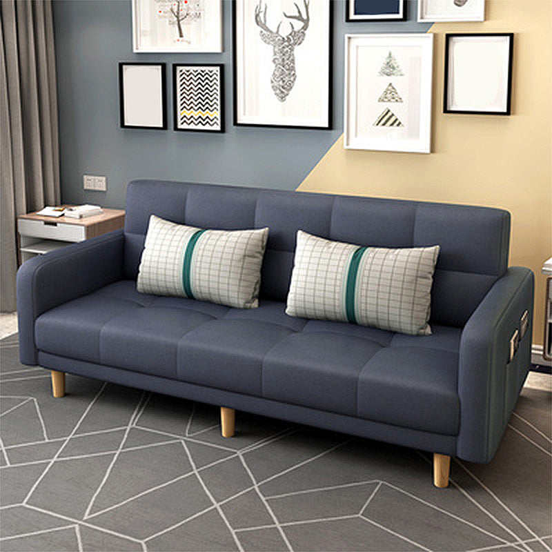 Scandinavian Tight Back Square Arm Sofa/Sectional with Storage and Convertible