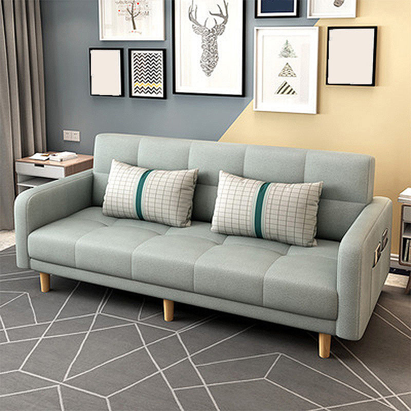 Scandinavian Tight Back Square Arm Sofa/Sectional with Storage and Convertible