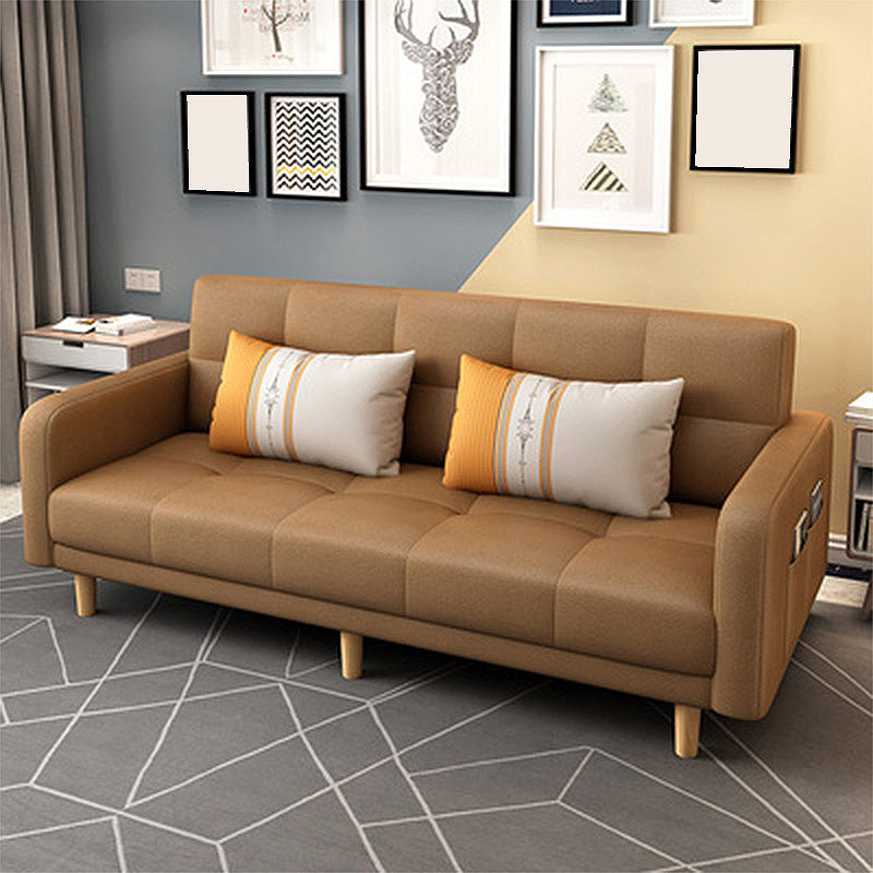 Scandinavian Tight Back Square Arm Sofa/Sectional with Storage and Convertible