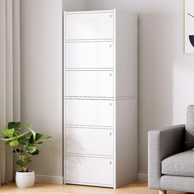 Modern Style Bookcase Wood Closed Back Bookshelf with Door for Home Office