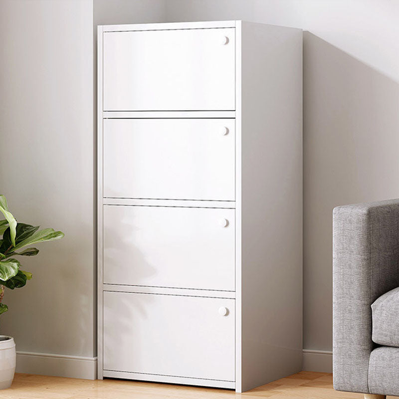 Modern Style Bookcase Wood Closed Back Bookshelf with Door for Home Office