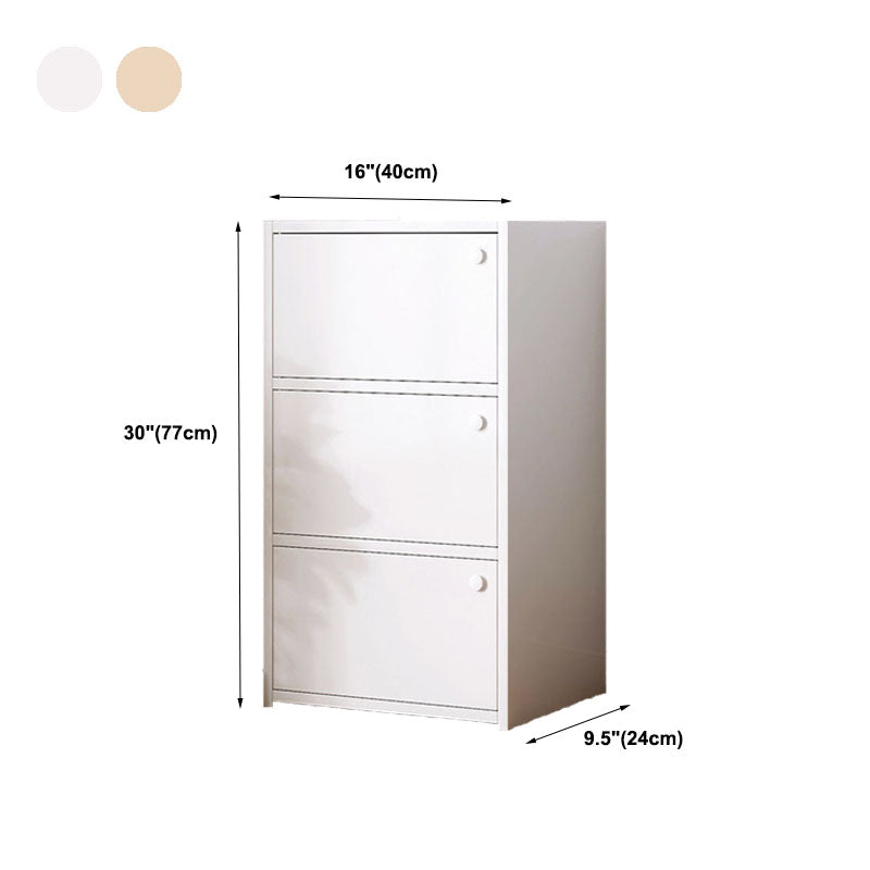 Modern Style Bookcase Wood Closed Back Bookshelf with Door for Home Office