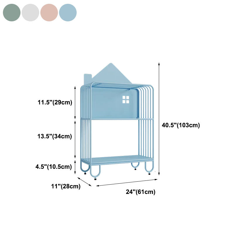 Modern Style Bookcase Metal Open Back Bookshelf for Home Office