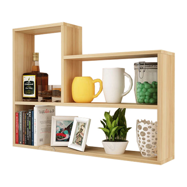 Wall Mounted Bookshelf Scandinavian Style Bookcase for Home and Study Room