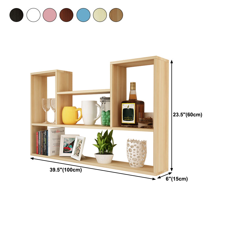 Wall Mounted Bookshelf Scandinavian Style Bookcase for Home and Study Room