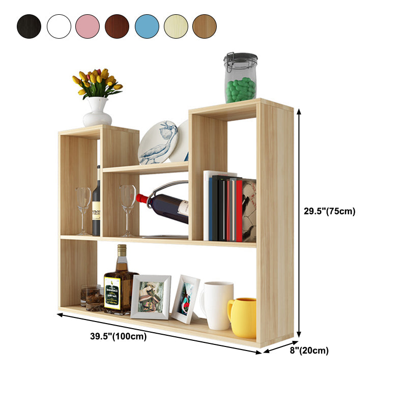 Wall Mounted Bookshelf Scandinavian Style Bookcase for Home and Study Room