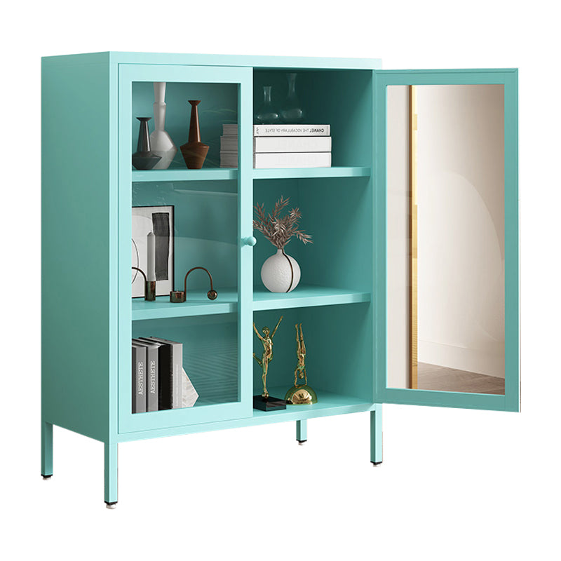 13.78"W Bookshelf Scandinavian Style Bookcase with Door for Home Office