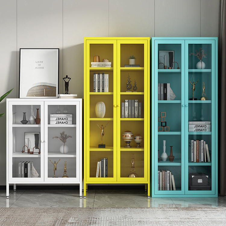 13.78"W Bookshelf Scandinavian Style Bookcase with Door for Home Office