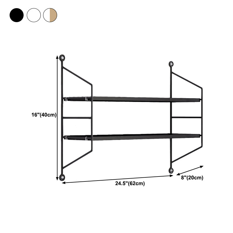 7.87"W Bookcase Contemporary Style Wall Mounted Bookshelf for Home Office